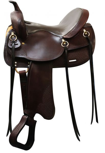 16" Double T Argentina Leather Trail Saddle