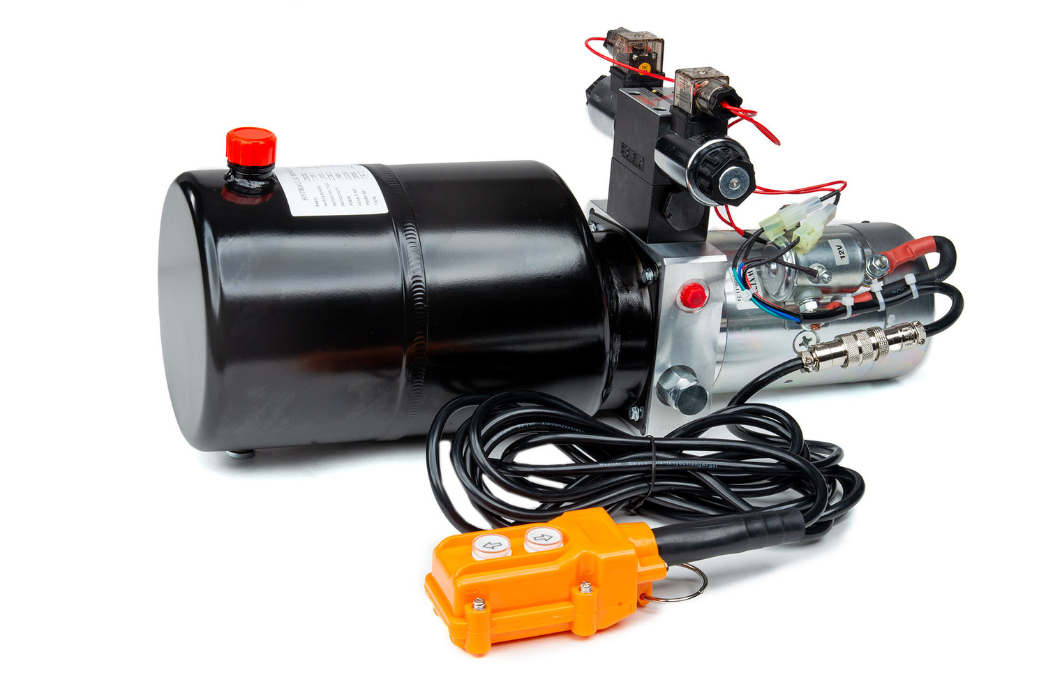 MAXIM HYDRAULIC POWER UNIT (12V DC, DOUBLE ACTING): 1.3 GPM, SAE 6 PORTS, 2500 PSI, 6 QT. STEEL