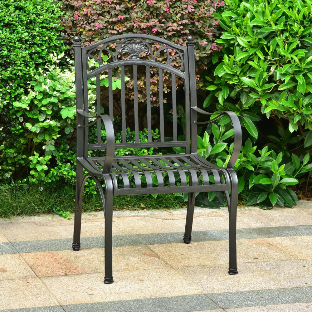 Sutton Iron Arm Chairs (Set of 2) - Antique Black