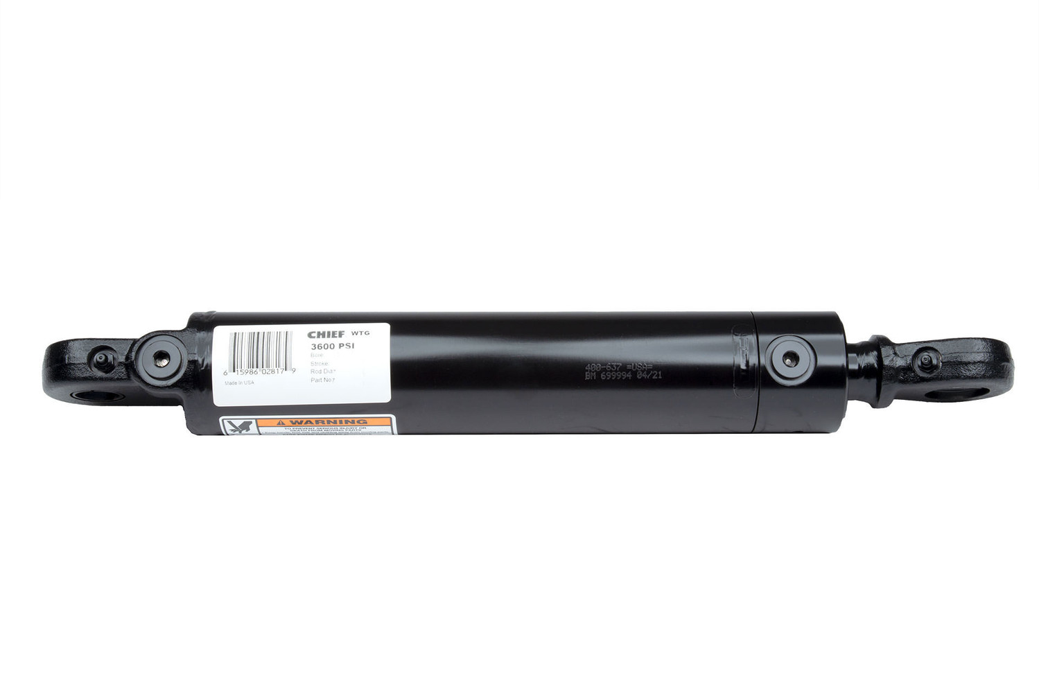 CHIEF WTG WELDED TANG HYDRAULIC CYLINDER: 2" BORE X 8" STROKE - 1.125" ROD