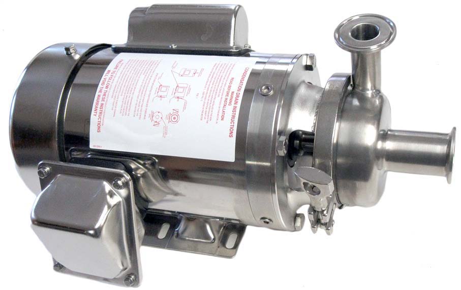 4" B-Style milk pump with 1 HP Sterling Stainless motor