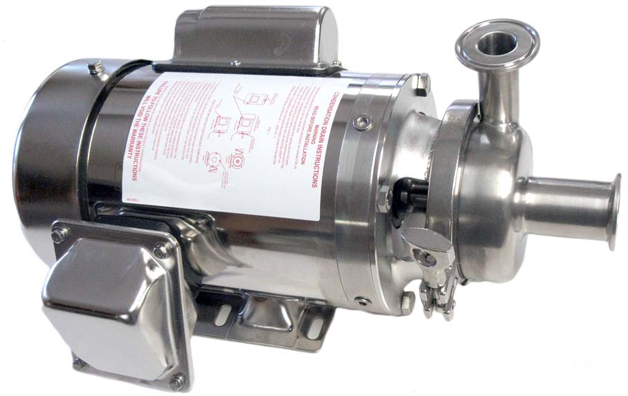 4" B-Style milk pump with 1 HP Sterling Washdown motor
