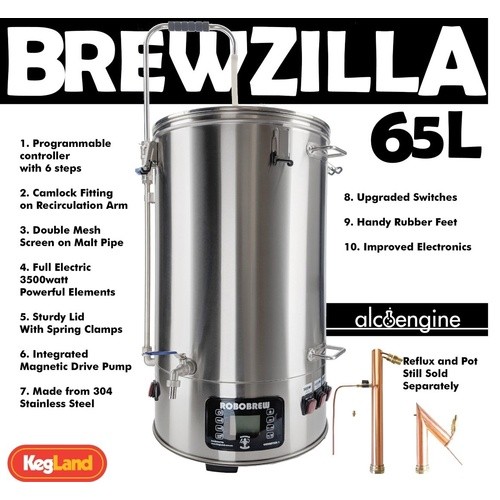 BrewZilla V3.1.1 All Grain Brewing System With Pump