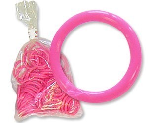 Pink Poultry Bands--7/16" ID--Pkg/50