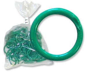 Green Poultry Bands--9/16" ID--Pkg/50