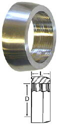 Glass to Stainless Roll-On Ferrule--1.5"