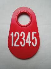 Bock's® Identi Company Pear Tag - NUMBERED in WHITE