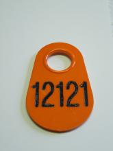 Bock's® Identi Company Pear Tag - NUMBERED in  BLACK