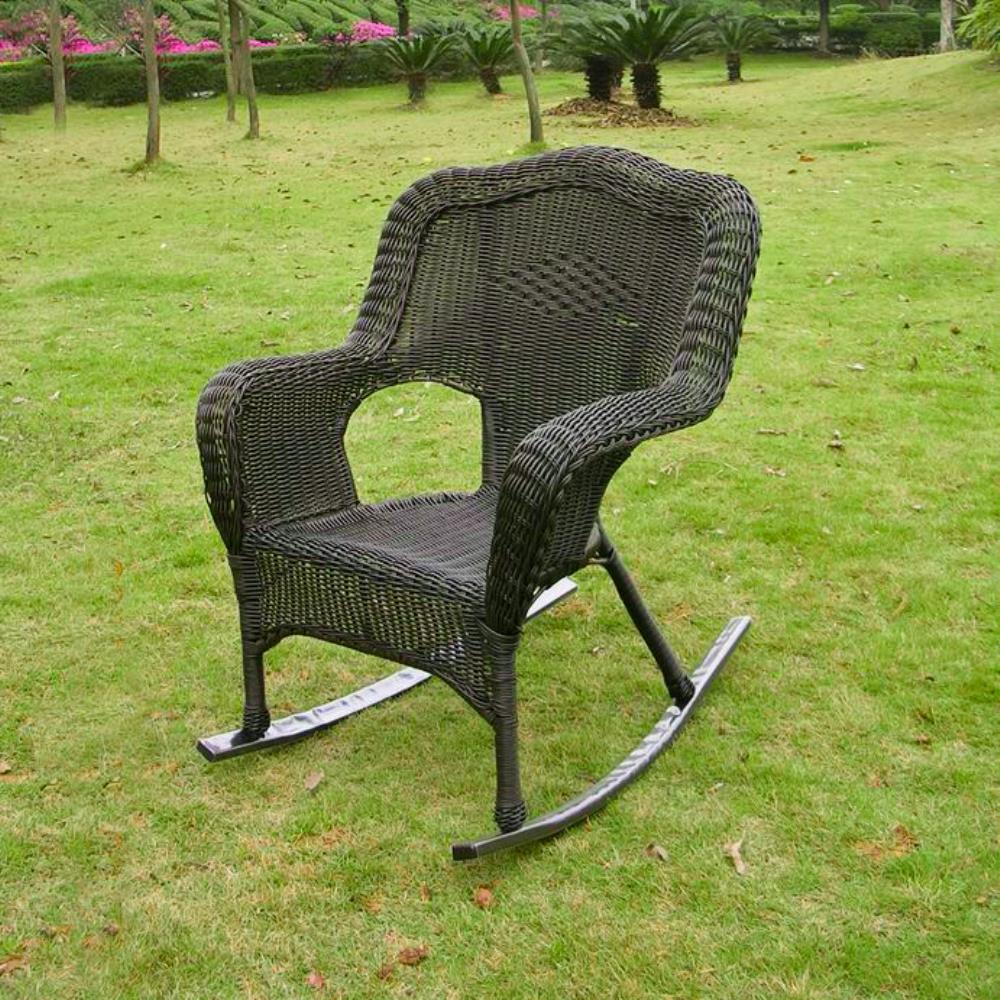 Malabar Camelback Resin Wicker/Steel Outdoor Rocking Chair (Set of 2) - 6 Colors Available