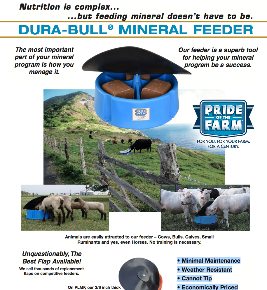 Dura-Bull Mineral Feeder - Pride of the Farm