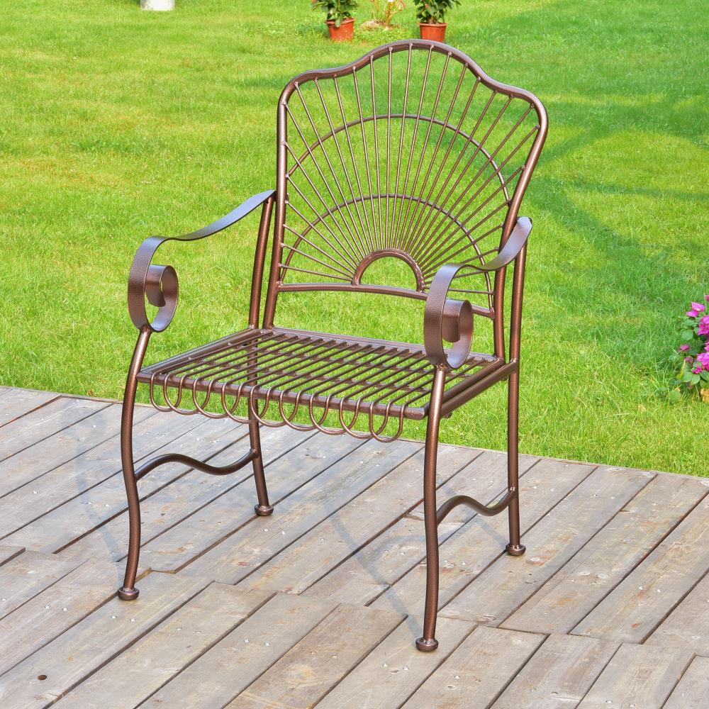 Santa Barbara Iron Dining Chairs (Set of 2) - Hammered Bronze