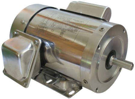 1.5 HP Sterling Stainless Milk Pump Motor, 5/8" keyed, 1 phase, 3450 RPM