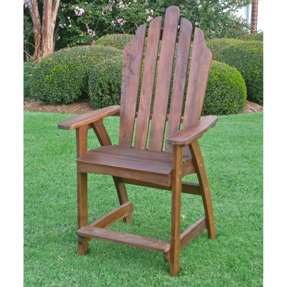 Hialeah Adirondack Wood Bar Chair (Set of 2)