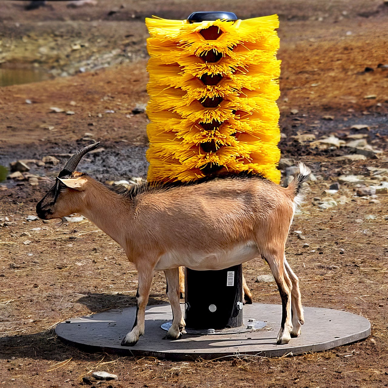 EasySwing Mini Totem Scratching Post/Brush (for Goats, Calves, Ponies)