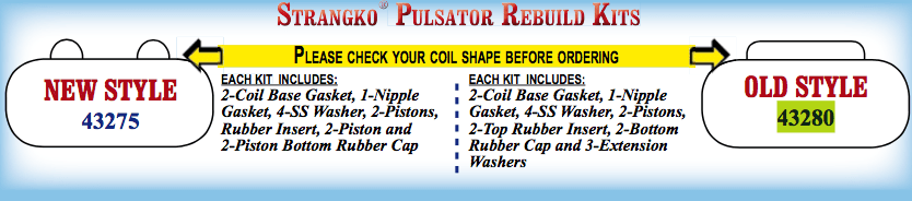Strangko pulsator repair kit, old style