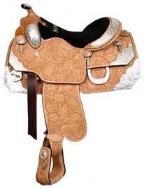 16", 17" Fully floral tooled Showman™ show saddle