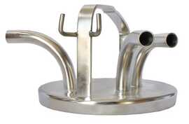 Stainless Steel Lid with 3 - 5/8" 90 Degree Elbows