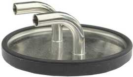 5/8" ID stainless trap lid with gasket- 90 deg inlets
