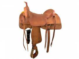 16" Showman Hard Seat Ranch Cutting Saddle