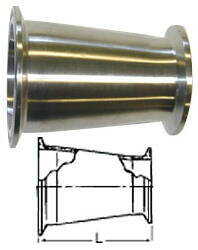 Concentric Reducer (Clamp/Clamp)--1.5" to 1"