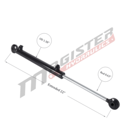 1" bore x 8" stroke swivel ball hydraulic cylinder - WSB 1"x8"