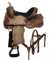 12" Double T pony saddle set with floral tooling