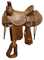 16" Circle S Hardseat roper saddle with floral tooling