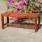 Hialeah Acacia Americana 42" Backless Bench with Contoured Seat