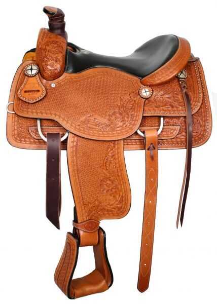 16"  Circle S Roper with top grain smooth leather seat.