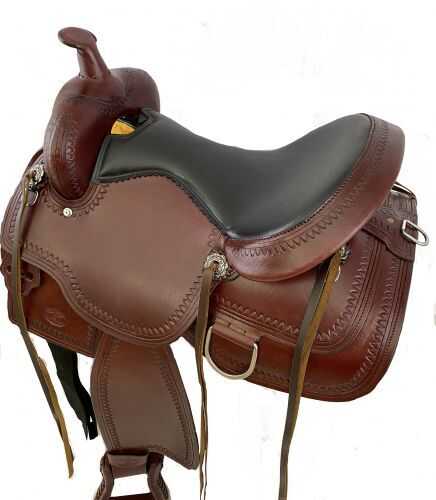 16" or 17" Circle S Trail Saddle with wave print border.