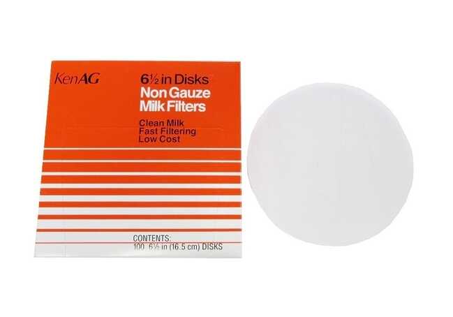 KenAg 6.5" Filter Disk for Milk Strainer -- 5 BOXES of 100