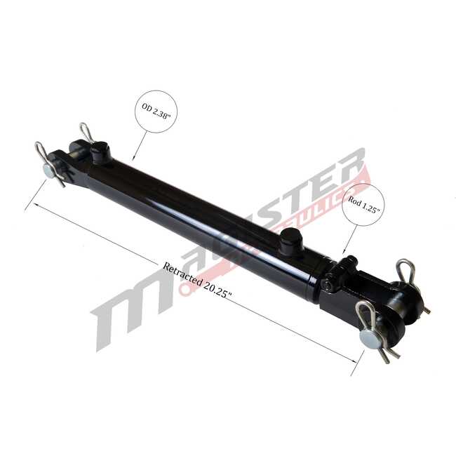 2" bore x 8" ASAE stroke clevis hydraulic cylinder