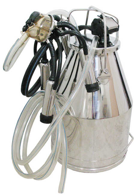 Complete Milking Package - 3 HP Gas Portable Milker w/ 2 Bucket Assemblies for Cows - EZ Milking