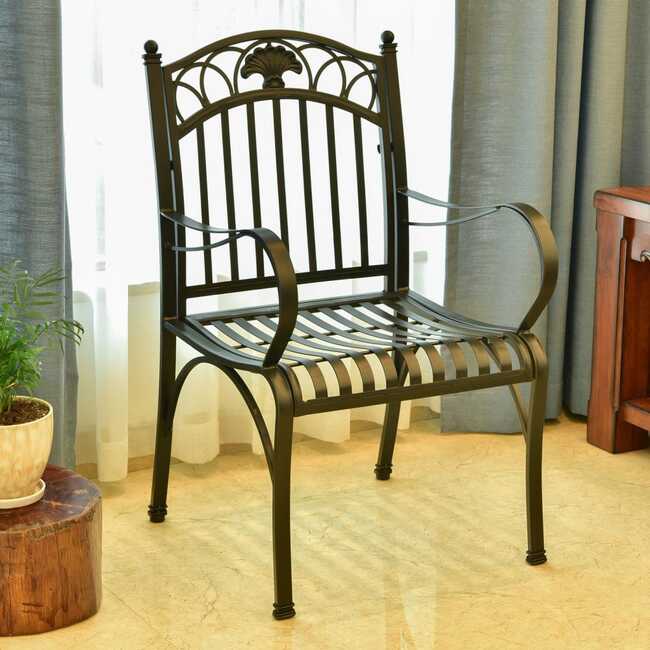 Sutton Iron Arm Chairs (Set of 2) - Antique Black