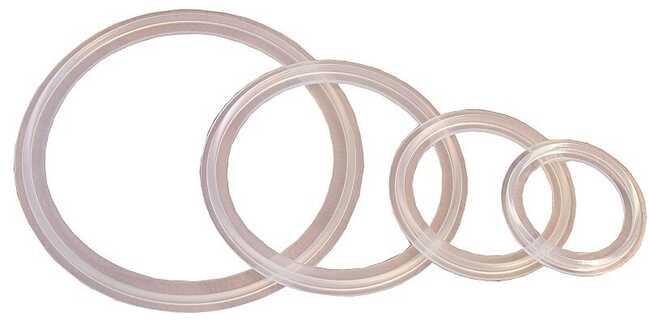 2.5" Clear silicone tri clamp gasket