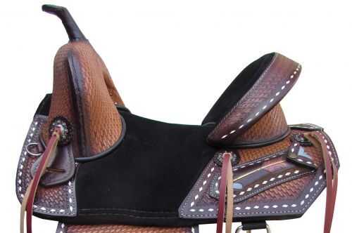 15", 16" Double T Treeless Saddle with Hand Painted arrow design