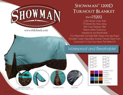 The Waterproof and Breathable Showman ® 1200 Denier Turnout Blanket