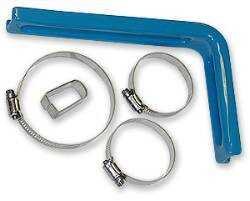 Plastic Coated L-Hanger w/3 Clamps & 1 Clip-Bagged