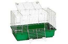 Green Plastic Bottom Rabbit Cage--Small