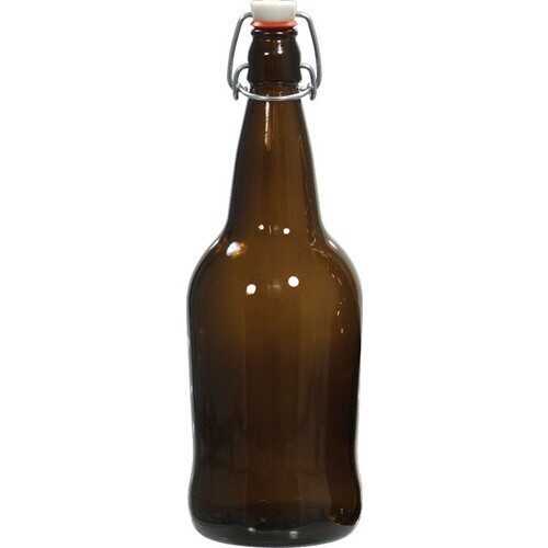 EZ Cap Bottles - 32 oz Amber Swing Top