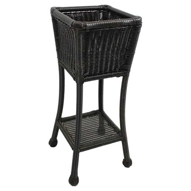 Malabar Resin Wicker/Steel Single Square Planter (5 Colors Available)