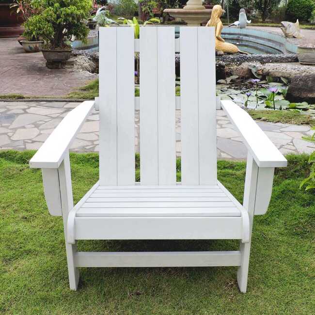 Rancho Acacia Large Square Back Adirondack Chair w/ Hand Scraped Finish (3 Colors Available)