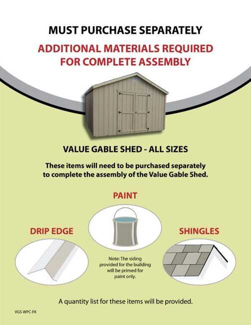 Value Series Gable Shed  (Multiple Sizes Available)