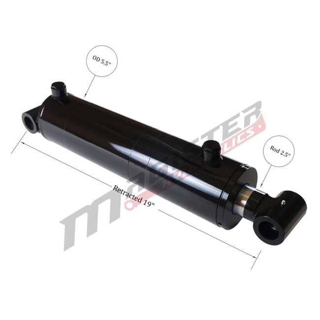 Magister 5" bore x 8" stroke cross tube hydraulic cylinder - WCT 5x8