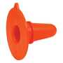 Orange Plastic Inflation Plug with Retainer Ring - Pack of 10
