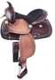 10" Double T pony saddle with basketweave tooled pommel, cantle, and skirt