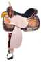 14", 15", 16" Circle S  Barrel Style Saddle with Feather Concho Design