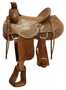16" Circle S Hardseat roper saddle with floral tooling