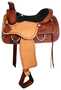 Double T Roper Style saddle with suede leather seat