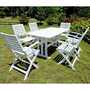 Rancho Acacia Wood Outdoor Dining Set (7 piece) - 3 Colors Available